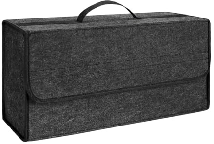 xlwen Car Boot Organiser Bag Anti Slip Foldable,Anti-Slip Felt Trunk Storage Bag,Car Boot Tidy for Tools Breakdown Emergency Travel Tidy for All Vehicles Suitable for All Vehicles