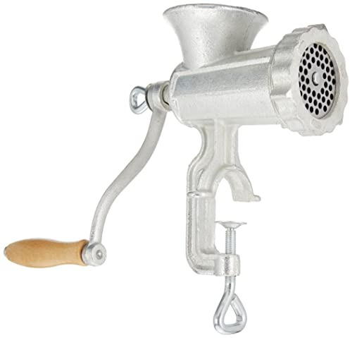 Baumalu, Hachoir Manuel en Fonte N° 8 - Fixation Serre-Joint, 16,5 x 26 x 11 cm, Couleur Rose, Idéal pour Hacher Viandes et Légumes, Garantie 5 Ans, Outil Pratique pour Chefs à Domicile