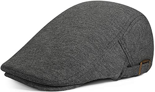 WETOO Schirmmütze Herren Schiebermütze Schwarz Driving Cabbie Jagd Flatcap Newsboy Cap