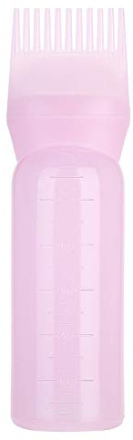 Haarfärbeflasche Pinsel, Shampoo Haarfarbe Ölkamm Applikator Werkzeug Applikatorflasche Haarfärbemittelflasche Wurzelkamm Applikatorflaschen Haarfärbeflaschen für Salon Haarfärbemittel(Rosa)