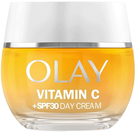 Olay Vitamin C Crema Facial de Día SPF30. Skincare Hidratante, Iluminador y Antimanchas con Protección Solar SPF30. Con Vitamina C y Niacinamida. Unifica e Hidrata. No Grasa, No Pegajosa. 50ml