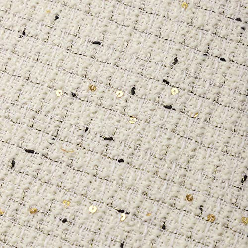 GAMUKAI FW Weicher Wollstoff zum Nähen von Tweed, Premium-Mischgewebe, Metallic-Mischgewebe für Kleid, Röcke, Mantel, Anzug und Tasche (A08-2)