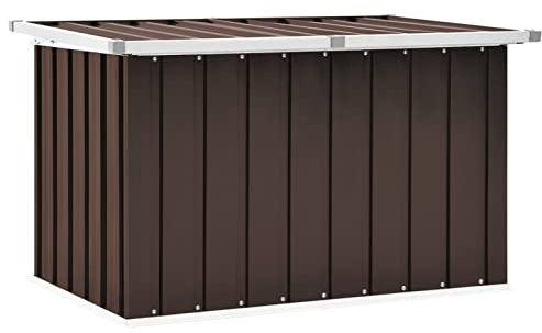 BULANED Gartenbox, Auflagenbox Wasserdicht, Box Für Gartenauflagen, wasserdichte Box, Aufbewahrung, Aufbewahrungsbox, Braun 109 x 67 x 65 cm
