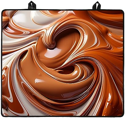 KitchenRaku Hob Cover, Electric Hob Covers, Ceramic Hob Covers, Induction Hob Covers, Glass Hob Covers, Hob Covers for Electric Cookers to Protect from Scratches (Chocolate, 61x53cm)