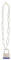 Sterling Catena di sicurezza 460 LPL 60 cm 4 mm e lucchetto laminato, argento