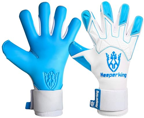 Keeperking Torwarthandschuhe Herren, Erwachsene, Jungen | Hybrid-Innennaht Professional Contact Next Grip 4 mm, maximaler Grip, Schutz und Komfort mit Easy-Slip-System | Fußball-Torwarthandschuhe