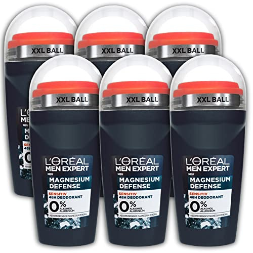 6-pack Loreal män Expert Magnesium Defense Deoroller 6 x 50 ml