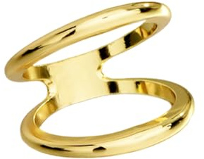 Écharpe En Soie Ovale Minimaliste Bande Clip Bague Pour Femme Bandes Doubles Superbes Bagues à Doigts Châle Foulards Boucle Enveloppement Fermoir Accessoires De Robe Décoration Bijoux (Doré)