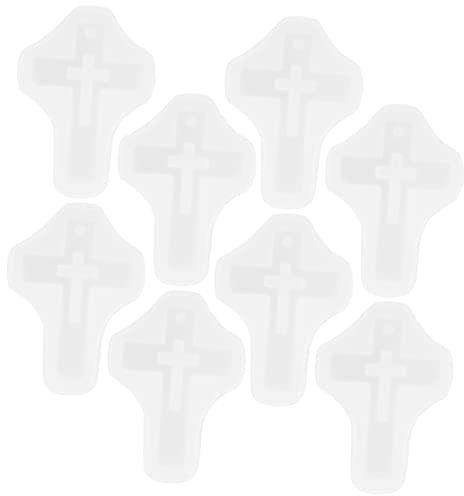 DIYEAH 10piezas Moldes De Silicona Para Colgantes De Cruz Molde De Silicona Para Crucifijo Joyería y Manualidades