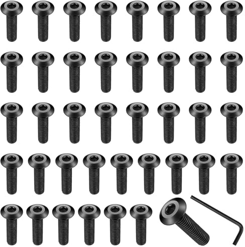 XxinXrong 40 Stück M8 Schrauben Set, Flachkopfschrauben M8x30mm, A2 V2A Edelstahl Schrauben mit Innensechskantschrauben, Maschinenschrauben Set