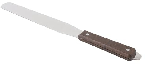 YWBL-WH Espátula para Glaseado Recta de 6 Pulgadas de Acero Inoxidable con de Madera, Herramienta Profesional para Decoración de Pasteles para Glasear, Esparcir, Hornear y Cocinar, Utensilio de (10