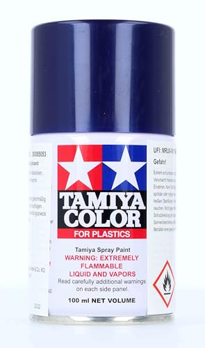 TAMIYA 85053 TS-53 Metallic Blau Dunkel glänz. 100ml - Sprühfarbe für Plastikmodellbau, Modellbau und Bastelzubehör, Sprühfarbe für den Modellbau