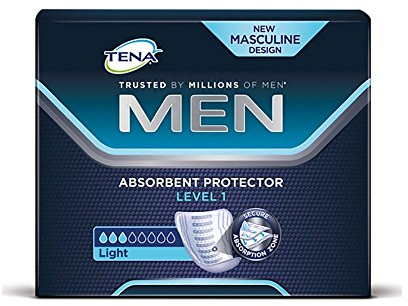 TENA Men Absorbent Protector Level 1 Incontinence Pads (6 Packs of 12)
