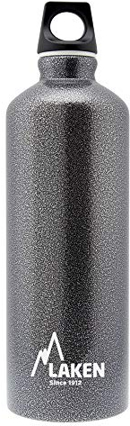 Laken Futura Water Bottle Narrow Mouth Screw Cap with Loop- 1 Liter, Granite
