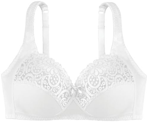 DORINA Womens Cotton Wireless Bra White 38B