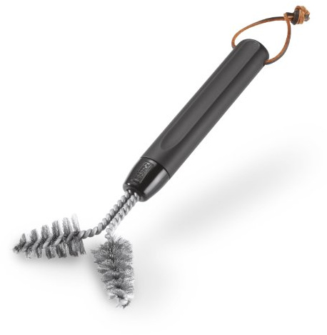 Weber Brosse de barbecue pour surfaces en fonte, idéale pour nettoyer les espaces entre les grilles - Noir (6495)