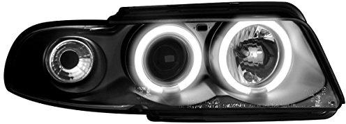 AutoStyle Satz Scheinwerfer passgenau | kompatibel mit Audi A4 B5 1995-1998 - Schwarz - inkl. Blinker & Standlichtringen