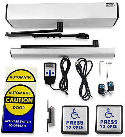 Olideauto Automatic Bathroom Door Opener for Disabled with 550LBS Fail Safety Electric Strike and Wired Handicap Push Switch