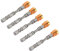 Drywall Screwdriver Bits, Akozon 5Pcs S2 Steel Magnetic Cross Head PH2 Screwdriver Bits Set Magnetic Drywall Bit Holder for Drywall Screws 1/4inch Shank(Yellow)