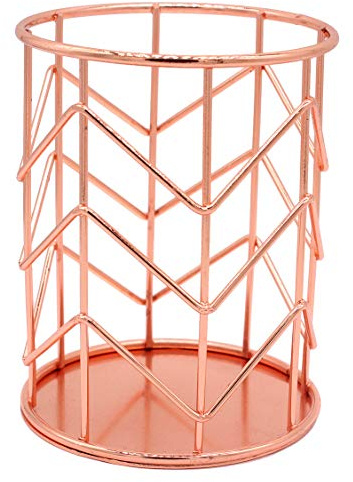 Xiaoyu Metall-Stiftehalter, Stifthalter, Schreibtischsortierer, Schreibwarenkollektion, Kosmetik-Organizer, Make-up-Pinselhalter, Roségold
