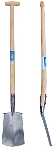 Baack Spaten,Bremer Spaten mit T-Griff und angeschweißten Tritt