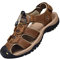 ZYLDK Sports Outdoor Sandals Summer Men's Beach Shoes Closed-Toe Shoes Leather Casual Trekking Walking Hiking Touch Close sandals for men Brown UK11