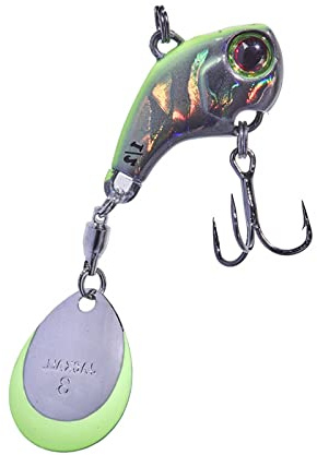 Illex Kunstköder Deracoup Tailspinner - Angelköder für Barsch, Forelle, Rapfen - Barschköder … (Silver Chartreuse Back, 21 g 3/4 OZ)
