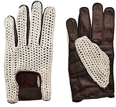 SIMONI RACING GV2M - Guantes de Coche de Piel auténtica y Malla de algodón, Talla M