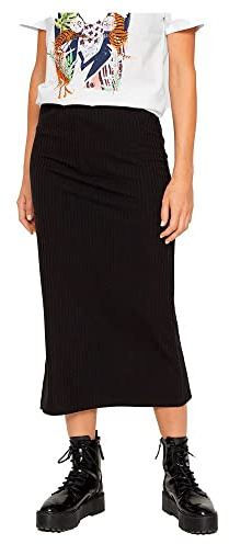 PIECES Donna Pckylie MW Midi Skirt Noos Gonna Not Applicable, Black, XL