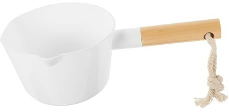 Yardwe Kunststoff-Wasserschöpflöffel, Wasserschöpfkelle aus Kunststoff, Badelöffel, Löffel, Küche, Badezimmer, Shampoo, Schöpfkelle für Haushalt, Zubehör für Küche, Badezimmer, Garten (weiß)