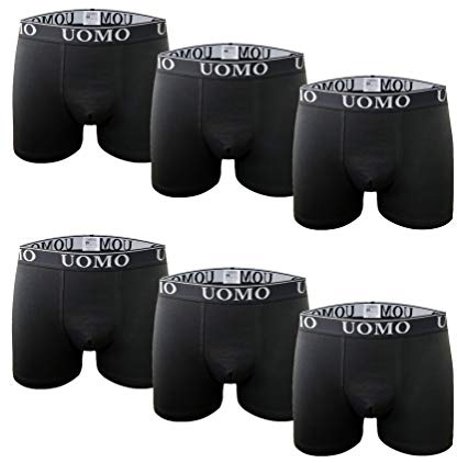 Channo Boxer Aderenti Classici in Cotone, Colori Solidi, Comodi e Morbidi. Collezione Uomo