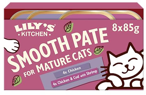 Lily's Kitchen Smooth Paté Selection Complete Nutrition Mature Cat Food 4 x (8 x 85g)