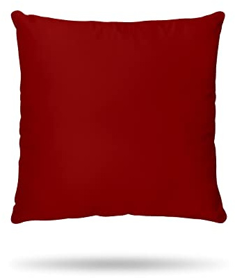 Hans-Textil-Shop Komplettkissen Linon - Kopfkissen, Dekokissen, Couchkissen, Sofakissen (40x40 cm, Bordeaux Rot)