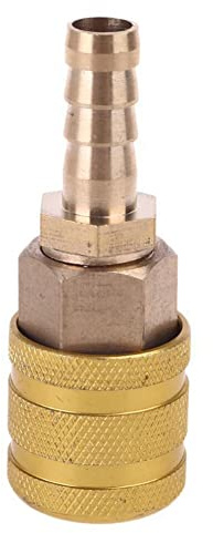 Asudaro Reifenluftfutter, 6mm/8mm Locking Tire Inflation Nozzle Adapter Messing Reifenventil-Luftfutter Reifenfüller Ventil Clip Reifenfüllgerät Montagewerkzeug für Aufblasgeräte und Manometer 6MM