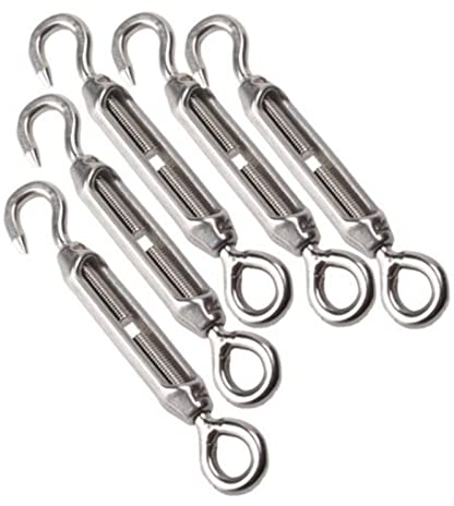 SBTRKT M4 Edelstahl 5PCS 304 Haken & Öse Spannschloss Drahtseilspannung