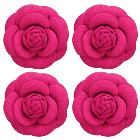 PATIKIL Kamelia tygstift, blombrosch konstgjorda blommor broscher för kvinnor flickor tyg bröllopsfest dekor tillbehör present, Konstgjord ull