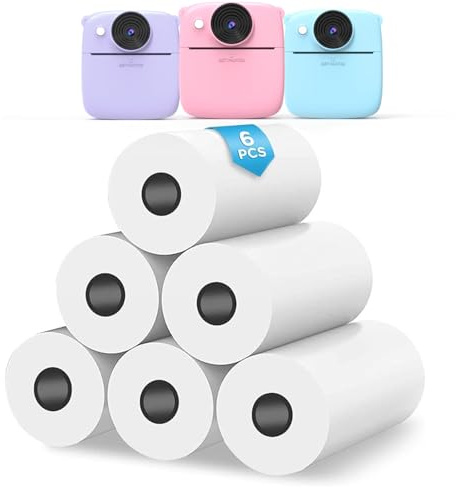 6 Rollen Druckpapier und Sofortdruck Thermopapier für die Kinderkamera