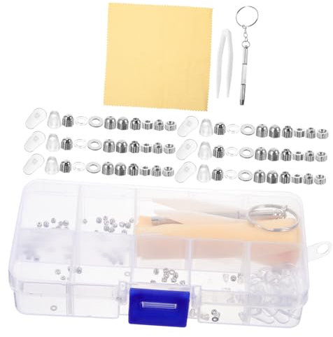 HAPINARY Brillenreparaturset Metallmuttern Schrauben Werkzeugset für Brillen Sonnenbrillen Uhren Schmuck Tragbar Vielseitig für Zuhause Büro Reise