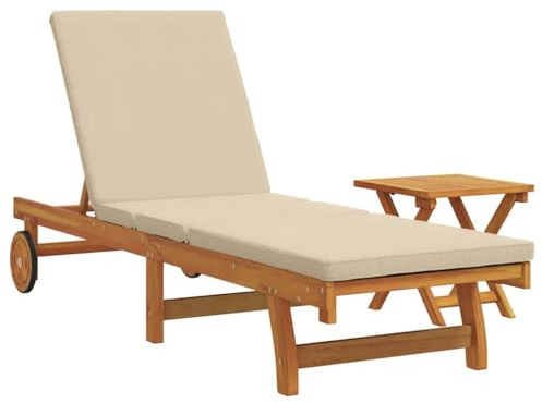 vidaXL Tumbona 2 uds. Madera de Acacia Sólida Marrón | Hecha con madera de acacia duradera, Se guarda y transporta fácil, Su acabado de aceite natural la hace lucir increíble