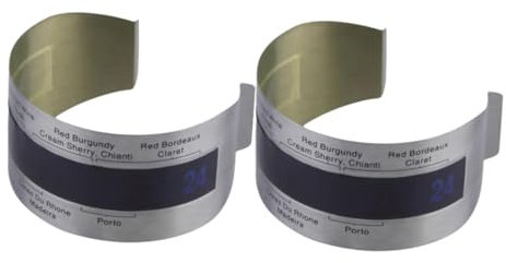 HOLIDYOYO Thermomètre à Vin Numérique En Acier Inoxydable 2 Pièces, Lecture Instantanée, Thermomètre Cuisine Compact, Pour Bouteilles De Vin, Usage Domestique