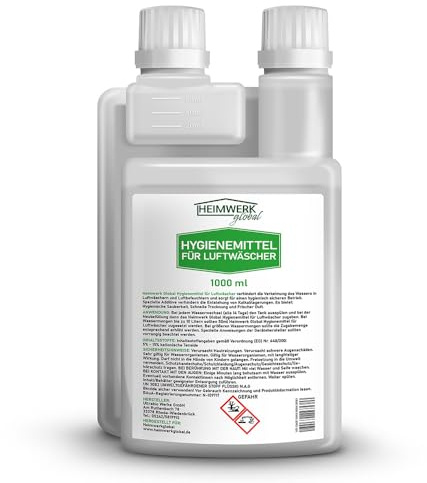 Heimwerkglobal Hygienemittel für Luftwäscher 1000 ml mit Dosierhilfe Luftreiniger Luftbefeuchter Raumklimaverbesserer (1 Liter)