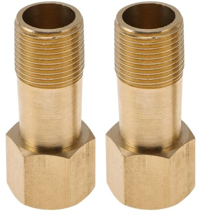 Hihaha Raccords De Tuyauterie En Cuivre 3/8 Femelle X 3/8 Mâle, Filetage Interne Et Externe, 50 Mm, 2 Pièces
