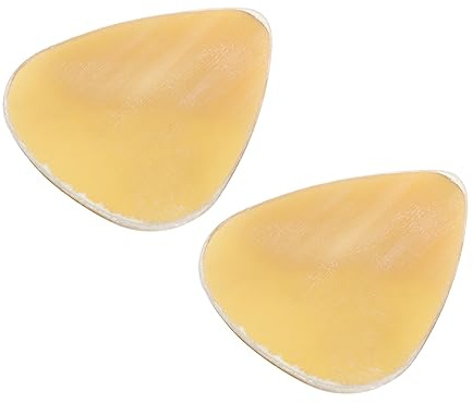 NOLITOY 2 Stück Gitarrenplektren Aus Natürlichem Kuhhorn Kleines Ergonomisches Folk Und E-gitarren Plektrum Langlebiges Gitarrenzubehör Für Angenehme Griffigkeit
