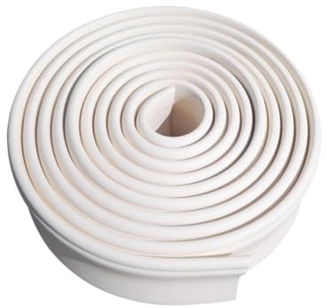 Artibetter Pegatina Adhesiva Para Bordes De Pared y Zócalo Acabado Blanco, Autoadhesiva, 10 Metros De Largo Por 6 Cm De Ancho, Para Decoración De Sala De Estar y Fondo De Tv, Juego De Cinta Continua