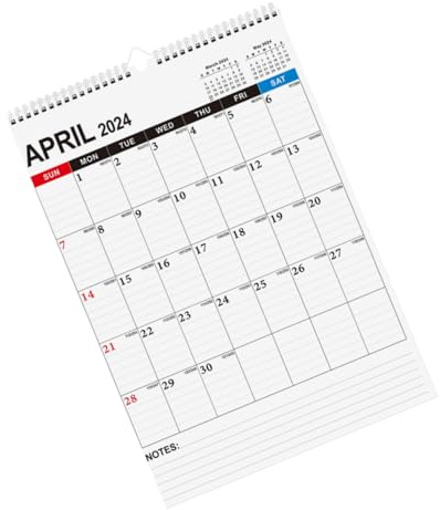 LOLIPPYY Calendario de Pared Colgante para Hogar y Oficina Planificador Mensual con Diseño Práctico para Colgar Calendario de Citas y Agenda Diaria