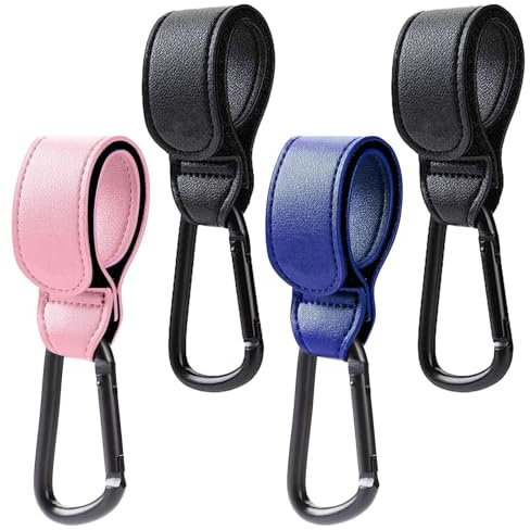 4 Pieces of Stroller Hooks, Thickened Metal Material, Large Hanging Buckle Shape, Stable Hanging Bag, Stroller Storage Pendant.