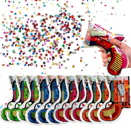BAHME 20 Pezzi Spara Coriandoli Festivi, Cannoni per Confetti e Popper, Effetto Magico per Carnevale, Matrimoni, Capodanno e Anniversari, Baby Shower, Compleanno