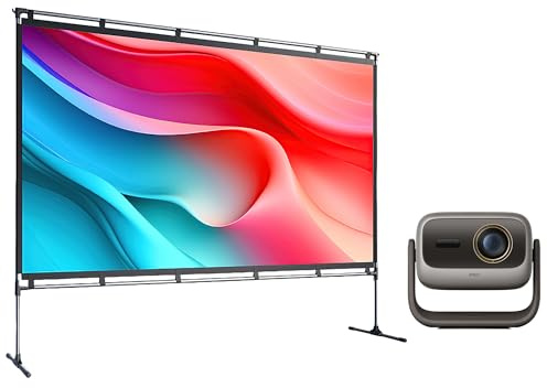 JMGO N3 Ultimate Videoproiettore 4K Triplo Laser + Schermo per proiettore da 100 pollici