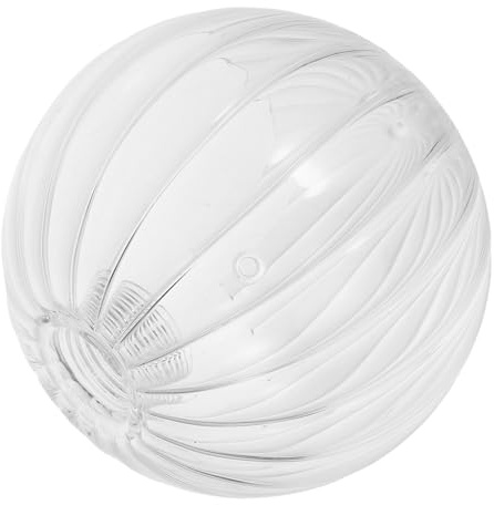 TOVINANNA Pantalla de Lámpara de Vidrio Transparente en Forma de Globo Diseño Acanalado, Alta Transmisión de Luz y Fácil Instalación para Lámparas Base G9