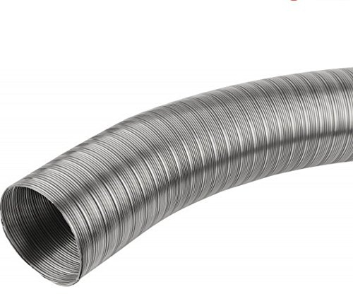 Wellrohr flexibel säurebeständiger Edelstahl Flexrohr V2A Handlauf Auspuff VA (Ø 100 mm, 1 Meter)